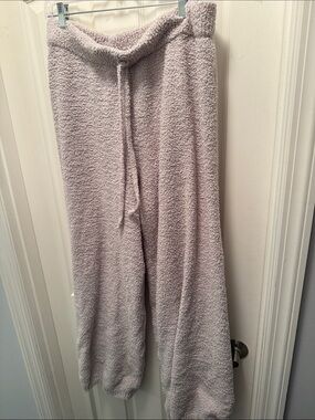 Olivia Sky Plush Wide-Leg Lounge Pants in Light Lavender